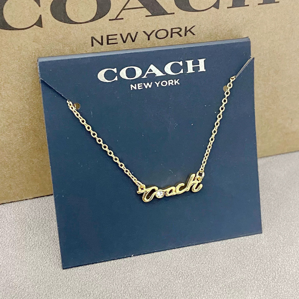 Coach Rhinestone Letter Necklace - Picture 6 of 6